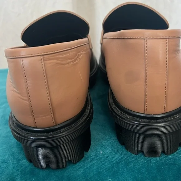 Balencia Paris Camel Leather Loafers l39 EU Like New - Picture 10 of 13